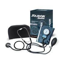 Kit Aparelho de Aferir Pressão Esfigmomanômetro com Estetoscópio - Solidor