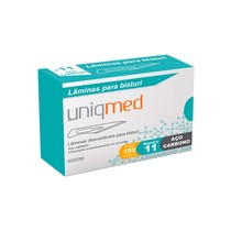 Lâmina de Bisturi Aço Carbono - N°11 - UNIQMED