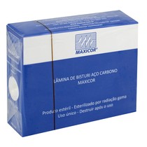 Lâmina de Bisturi Descartável Aço Carbono - Nº 11 - MAXICOR
