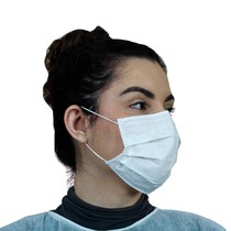 Máscara Descartável Tripla com Elástico e Clip Nasal Branca 50un - FAVA