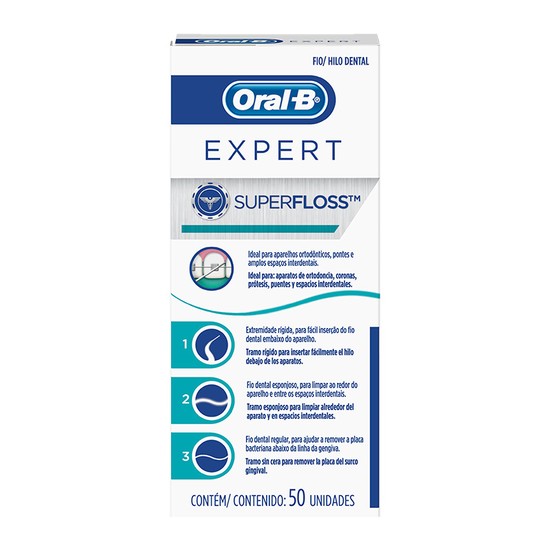 Fio Dental Oral B Expert Super Floss 50 Tiras